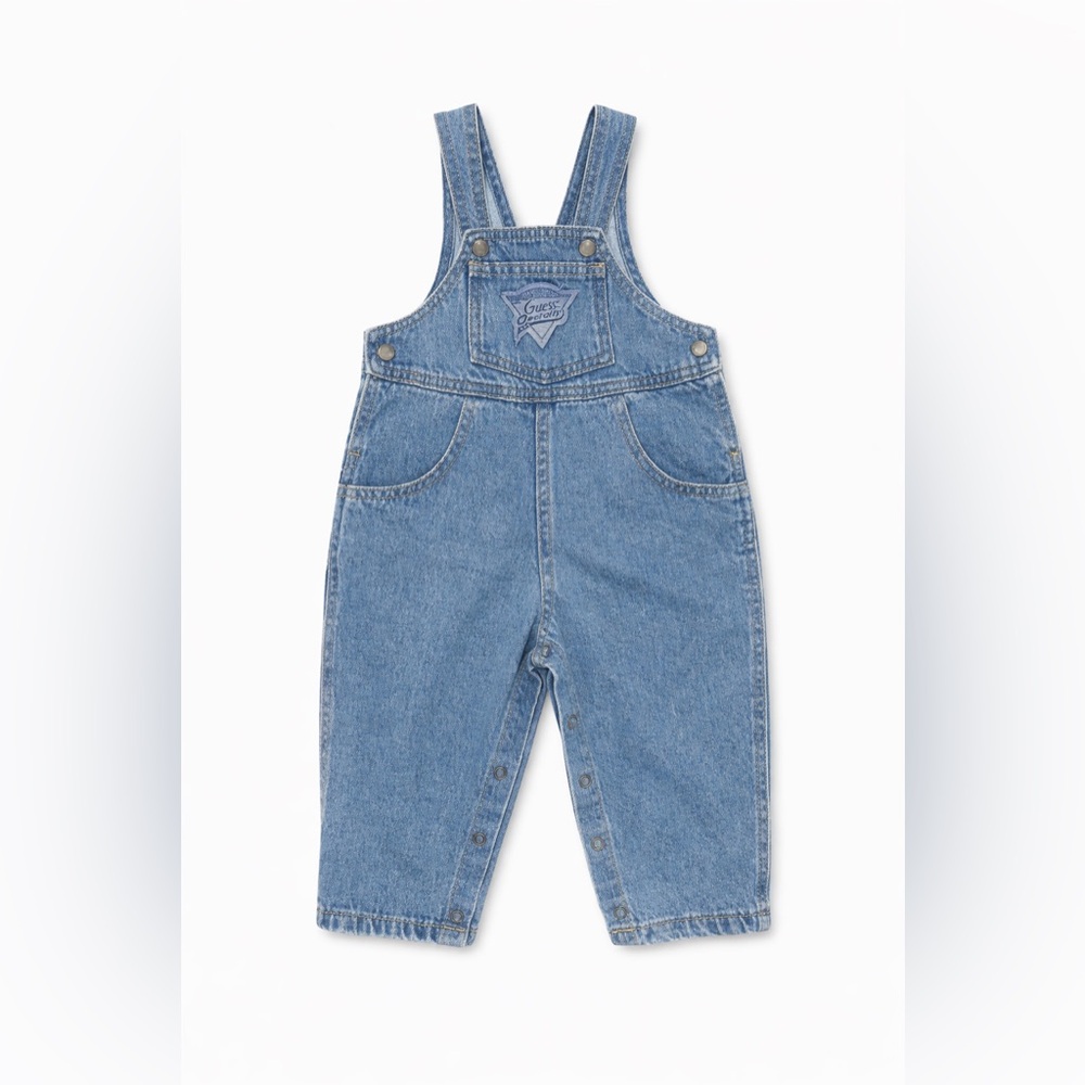 Guess Kids Light Blue Denim Overalls